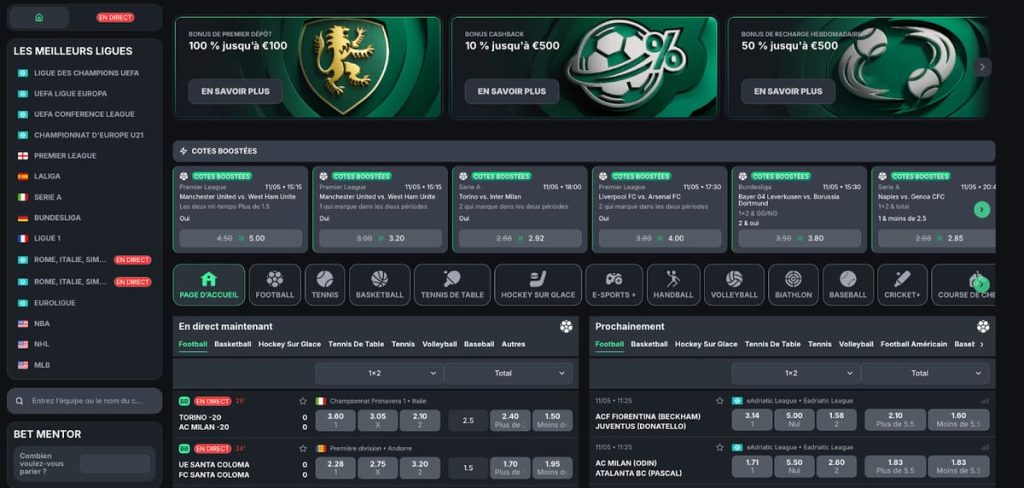 Kinbet Casino paris sportifs